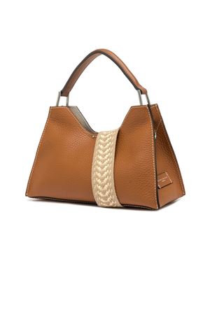 Aurora double grained brown leather maxi bag GIANNI CHIARINI | BS10565RNGDBL13857